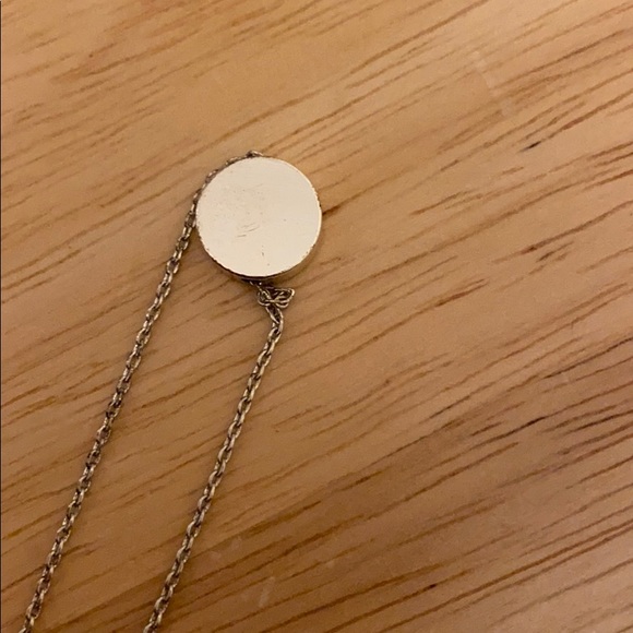 Silver necklace with circle pendant - Picture 2 of 2